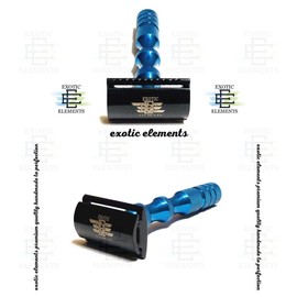 Stainless Steel BLACK And BLUE SAFETY Shaving Razor Straight Edge Blade