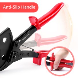 Yangoutool Ratcheting Cable Cutters up to 400mm² /Φ22.5mm/Φ0.89 inches Heavy Duty Aluminum Copper Ratchet Wire Cutter for Cutting Electrical Wire
