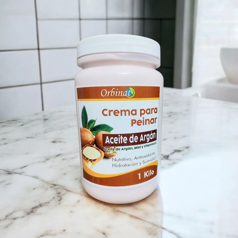 Crema Para Peinar Argán Anti Frizz Orbinat 1 Kg