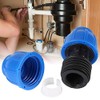 TOPINCN 5Pcs Water Pipe Connector PE Plastic 20mm To 20mm