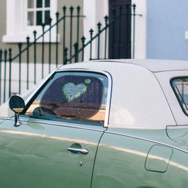 Mr. & Mrs. Panda Car Sun Shade Love u to The Moon & Back - Gift, Sun Visor, Summer Decoration, Anniversary, Sun Protection Baby, Saying