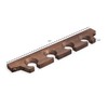 Rustic State Suvla Wall Mounted Wood Stemware Rack Hanging Shelf