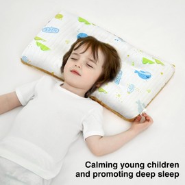 RESTIRY Toddler Pillow with Soft Minky Dot Fabric,19X11inches Machine Washable,100% Cotton Kids Pillows for Sleeping,Breathable and Skin-Friendly,Kids Sleeping Pillow for 2-6 Year Old (Orange)