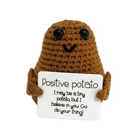 Mellifluous Knitted Potato Doll,Mini Funny Potato,Creative Positive Doll Potato,Potato Doll with Positive Card,Crochet Wool Doll,Positive Gifts for Adult,Kids,Lovers