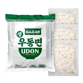 GARAK 3-Minute Sanuki Udon Noodles (3-Pack) | Thick & Chewy Japanese-Style Noodles for Quick Stir-Fry & Meals | No Soup Base Included (21.15oz)