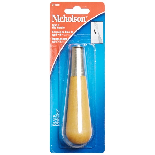 Nicholson - 21526N Type D Wooden File Handle, Size 1, 4-7/8" Length (Pack of 1)