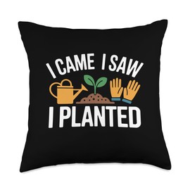 Flower Gardening Garden Planting Humor Gardener Throw Pillow