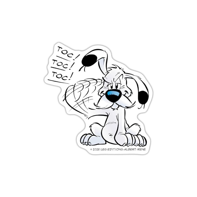 Spreadshirt Asterix & Obelix Idefix Klopft Toc Toc Toc Sticker,