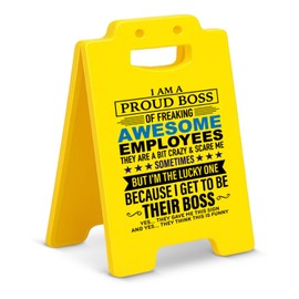 Funny Boss Gifts for Men Women, Birthday Gifts for Bosses Male Female from Employee, Boss Day Gift Fun Office Desk Little Signs