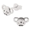 Monkimau Girls' Koala Stud Earrings Made of 925 Sterling Silver