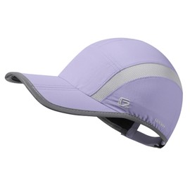 GADIEMKENSD Baseball Cap Foldable Running Cap Sports Hat for Men Woman Adjustable Dry Fit Cooling Hat Reflective Water Repellency Lightweight Outdoor Ball Cap for Golf Gym Hiking Light Purple