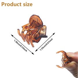 Hair Clips, 24 Pieces Mini Hair Clips Barrettes Hair Clips Hair Clips Non-Slip for Women Small Hair Clips Suitable for Girls and Women (Brown)