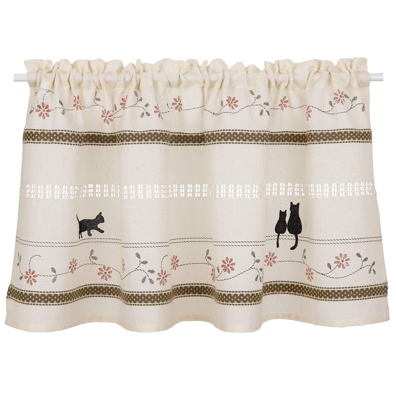 SunnyDayFabric Cafe Curtain Stitch Approx. 43.3 inches (110 cm) Width