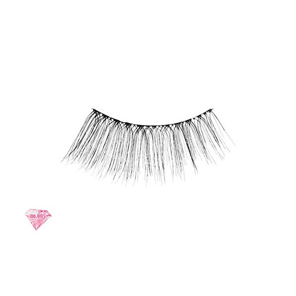 Diamond Lash [no.005] 5 Pairs (For Upper Eyelashes) Fluffy Hair Bundles for Natural and Large Eyes