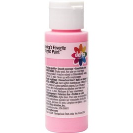 Plaid Delta Ceramcoat Acrylic Paint 2oz-Pretty Pink - Semi-Opaque