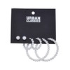 Urban Classics Unisex Pearl Hoop Earrings, Pack of 3, gold