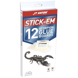 Stick-Em 198-12S 12 Pack Scorpion Glue Trap, Brown/A