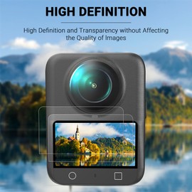 CYNOVA Osmo 360 Screen Protector for DJI Osmo 360 Accessories, with Tempered Glass LCD Display Film, Ultra HD, 9H Hardness, Scratch Resistant（2 set）