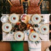 Cheardia 8 Pack Bamboo Paper Plate Holders, 10 Inches Reusable