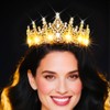 Urieo Light up Queen Crown LED Rhinestone Tiaras with Comb