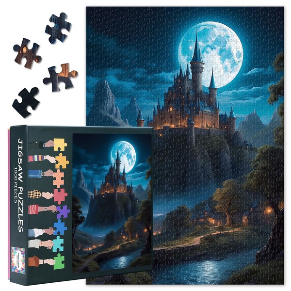Castle Nightscape Jigsaw Puzzles - 1000 Teile Puzzle für Erwachsene,