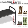 INGIORDAR Shoe Rack 2 Tier Long Storage Organizer Wide Metal
