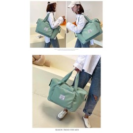 Generic Foldable Crossbody Bag, Black, Women's Travel Duffel Bag, 11 x 7 x 1.6 inches (expanded to 16.5 x 15 x 8.7 inches)