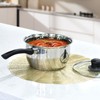 Stainless Steel Pot Set with Lid 6pcs,Sauce Pans 1QT &