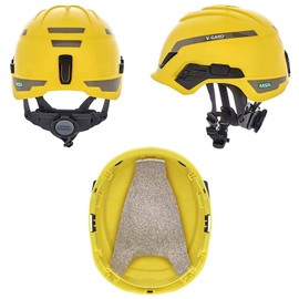 MSA 10194791 H1 V-Gard Helmet With Fas-Trac III Ratchet Suspension | Polyethylene Shell, Superior Impact Protection, Self Adjusting Crown Straps - Standard Size in White