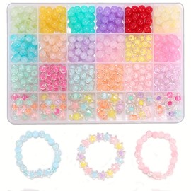 Eliano 509 Piece DIY Beads Set - Colourful Polymer Clay Beads, Nautical Pendants, String & Organiser Box for Jewellery Making | Perfect for Bracelets, Necklaces & Creative Craft Projects