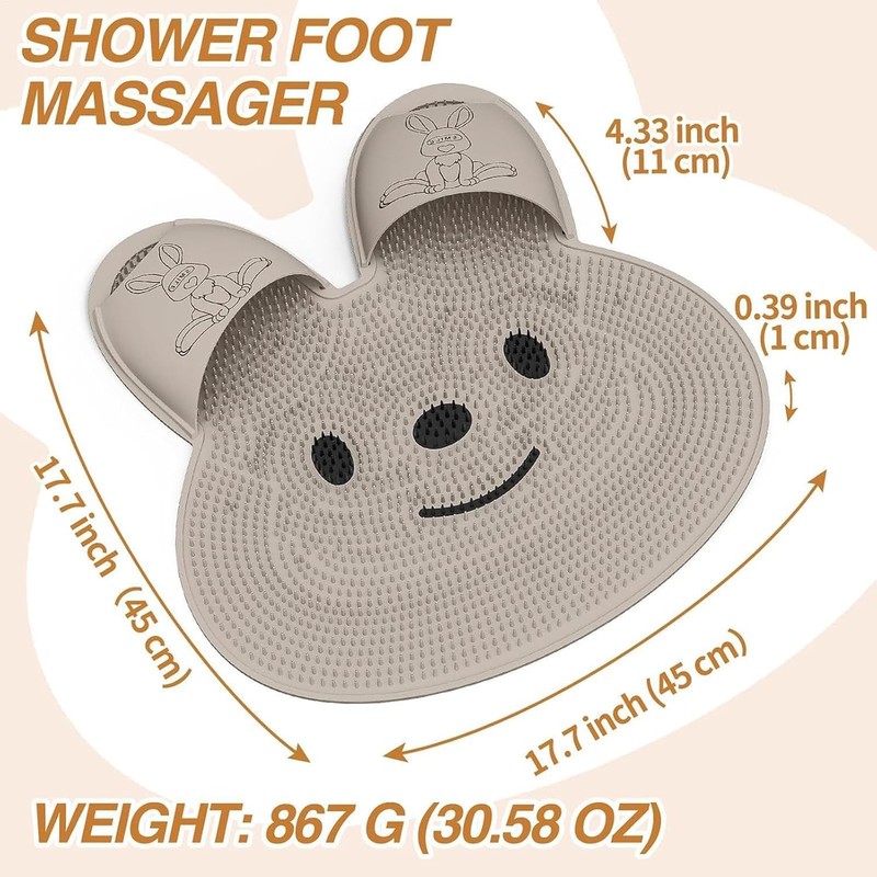 Alfombrilla Exfoliante de Silicona para Ducha – Pies Suaves y