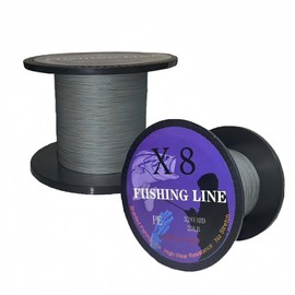 Braided Fishing line 8 Strands 328 Yards high wear-Resistant and high tensile Fishing line Suitable for Freshwater and Saltwater Fishing. The Best Choice for Fishing Giant Fish(Gray, 20LB)
