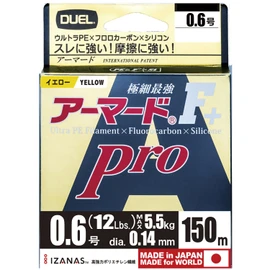 DUEL H4082-GY PE Line No. 0.6 Armored F+ Pro 150M No. 0.6 GY Golden Yellow