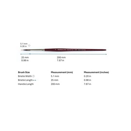 Watson Art Reservoir Liner Brush | Size 8 | Series 1400S | Synthetic Squirrel Hair Belly & Synthetic Kolinsky Sable Liner | Fine Detail Brush for Watercolor & Liquid Media | Vegan | Made in Germany