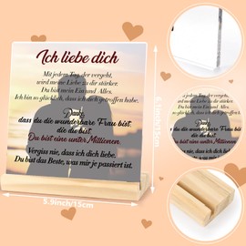 Lemicin I Love You Gifts for Women, Anniversary Gift for Her, Special Valentine's Day Gifts, Favourite Person Gift for Wedding Anniversary Birthday for Girlfriend Wife Ladies