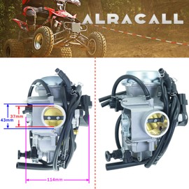ALRACALL TRX500 Carburetor Replaces for Honda 16100-HN2-013 16100-HN2-A21 Fits for 2001-2005 Fourtrax Foreman Rubicon 500 for 2006-2011 TRX500FE TRX500FM TRX500TM Models with Air Cleaner Oil Filter