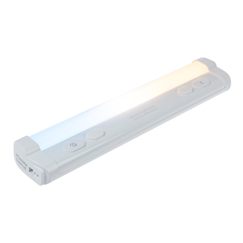 Enbrighten 12 inch Plug-in Under Cabinet Lights, 855 Lumens, Five