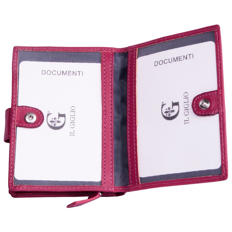 IL GIGLIO Women's Compact Size Genuine Leather Wallet Soft Without