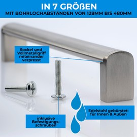 Furniture Handles Stainless Steel Oval Kitchen Handles Handles BA 128 mm Bar Handles Cabinet Handles