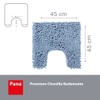 PANA Fluffy Toilet Mat with Cut-Out Chenille Bath Mat in