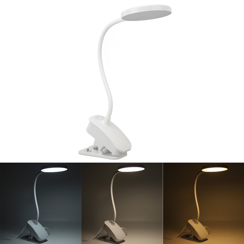 LED Clip Lamp Desk Table Foldable USB Eye Protection Study