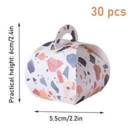 Small Candy Box, Pack of 30 Wedding Candy Box, Wedding Favours Gift Boxes, with Handle, for Weddings, Engagements, Anniversaries, Birthdays, Graduations