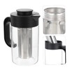 GRIRIW Elegant Design Tea Pot Large Capacity Beverage Pitcher Glass