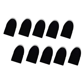 10Pcs/Set Reusable Silicone Nail Soakers UV Gel Nail Polish Remover Wrap Caps Nail Art Kits (Black)
