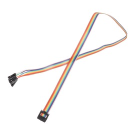 MECCANIXITY 1 Pcs IDC Rainbow Wire Flat Ribbon Cable FC-Female to 8P 19.6 Inch Length 2.54mm Pitch Breadboard Jumper Wires for Electronic Projects