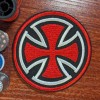 Unbranded Red Iron Cross Patch Independent Skater Boards Punk Embroidered