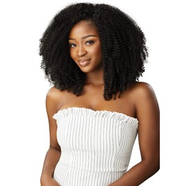 Outre Big Beautiful Hair Clip-In - 9pcs - Springy Afro 10" (CHOCOLATE BROWN)