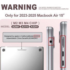 GPXIIZ Case Compatible with MacBook Air 15 Inch M4 M3 M2 Protective Case 2025 2024 2023 Release A3241 A3114 A2941, Ultra Thin Hard Shell Snap Case Cover 15.3 Inches, Pink