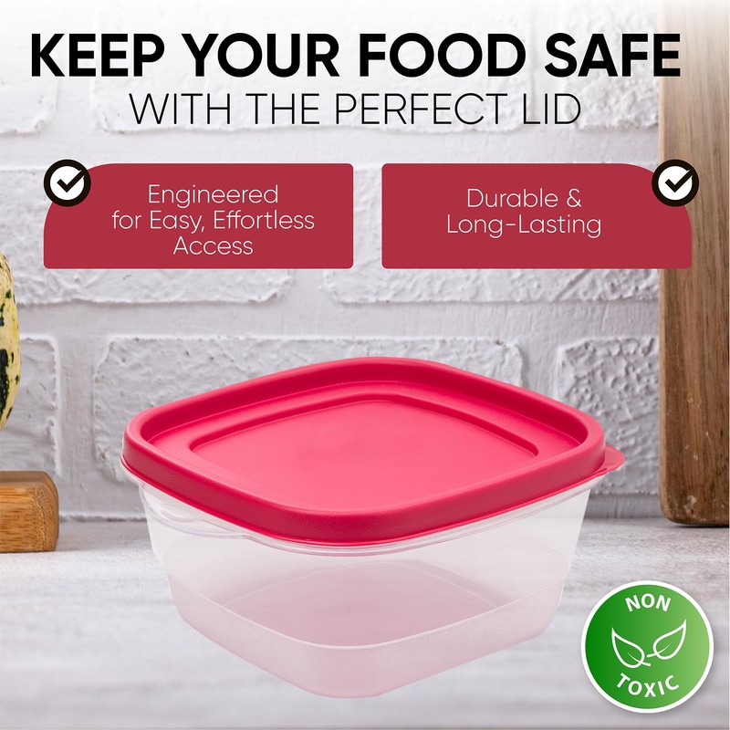Replacement Lids for Rubbermaid Food Storage Containers - Fits 1/2-Cup