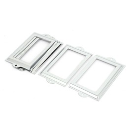 Sourcingmap Office File Drawer 105mm x 60mm Tag Label Holders Frames Silver Tone 6PCS